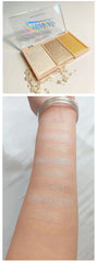 3-Color Shimmer Highlighter Palette – Waterproof Brightening Contour
