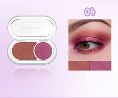 2-Color Pearl Eyeshadow Palette – Long-Lasting Waterproof Shimmer