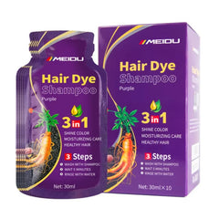 3-in-1 Herbal Hair Dye Shampoo – Natural Black Color & Conditioner (30ml/500ml)