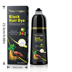 Black Hair Dye Shampoo – Fast Coloring, Natural & Long-Lasting (500ml)