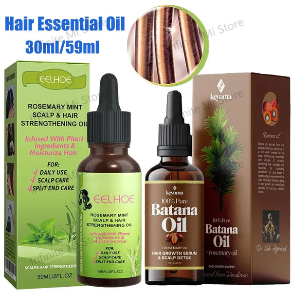 Batana Rosemary Mint Hair Strengthening Oil with Biotin