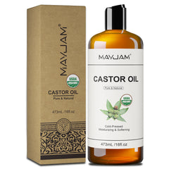 MAYJAM 473ml Carrier Oil Blend – Castor, Jojoba, Grapeseed & Coconut for Skin & Hair