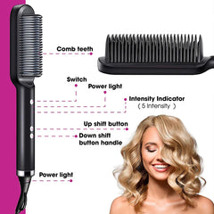 Professional Hair Comb Brush & Beard Straightener