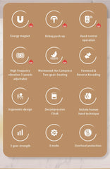 Electric Shiatsu Neck & Back Massager Pillow with Heat & Vibration