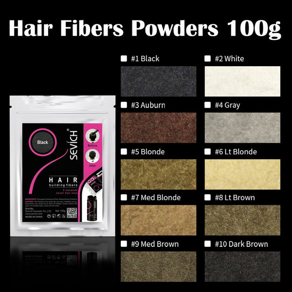 Sevich Hair Building Fiber – Keratin Thickening Powder & Hair Loss Concealer (100g)