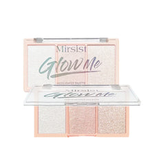 3-Color Shimmer Highlighter Palette – Waterproof Brightening Contour