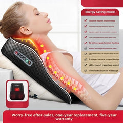 Electric Shiatsu Neck & Back Massager Pillow with Heat & Vibration