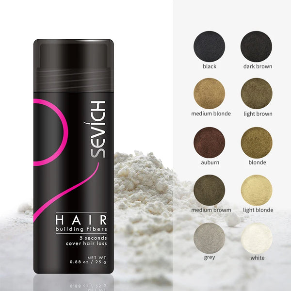 Sevich Hair Building Fibers – Keratin Thickening Powder & Hair Loss Concealer (25g)
