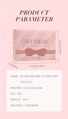 3-in-1 Eyeshadow, Highlighter & Blush Palette – Waterproof & Long-Lasting