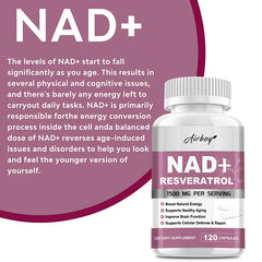 NAD+ & Resveratrol Supplement – Anti-Aging, Energy & Cellular Health Booster
