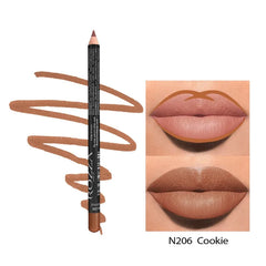 14-Color Nude Matte Lip Liner Set – Long-Lasting Waterproof Pencils